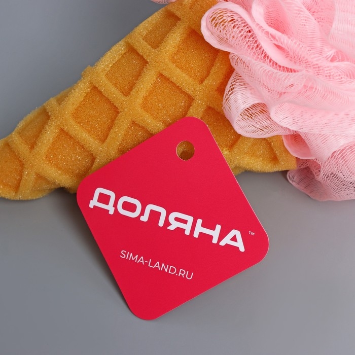 Губка для тела Доляна &laquo;Джелатто&raquo;, 20 см, цвет розовый