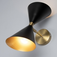 Бра "Мурано" 2хЕ27 40Вт черно-золотой 16х26х40 см Бра "Мурано" 2хЕ27 40Вт черно-золотой 16х26х40 см