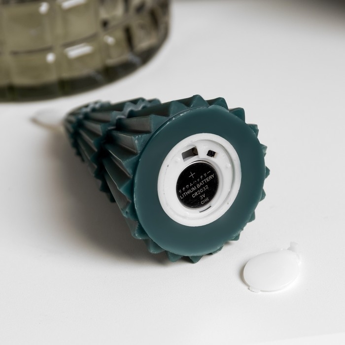 Светодиодная свеча &laquo;Ёлка зелёная&raquo; 7 &times; 15.5 &times; 7 см, воск, батарейка CR2032 (в комплекте), свечение тёплое белое