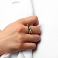 Кольцо металл &laquo;Тренд&raquo; загиб, цвет золото, размер 18