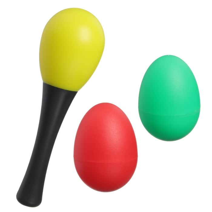 Набор погремушек &laquo;Перкуссионный маракас, 2 яичка&raquo;, шейкеры, цвет МИКС, Крошка Я