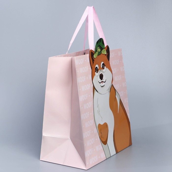 Пакет подарочный, упаковка, &laquo;Собака&raquo;, 30 х 30 х 15 см