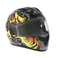 Шлем интеграл с двумя визорами, размер M (57-58), модель BLD-M67E, черно-желтый Шлем интеграл с двумя визорами, размер M (57-58), модель BLD-M67E, черно-желтый