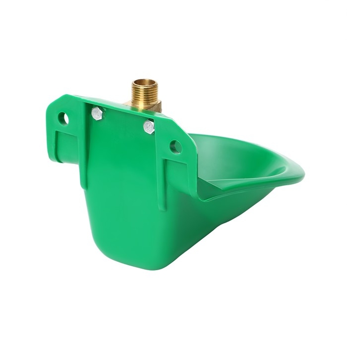 Поилка чашечная для КРС, свиней, коз, 17 &times; 18 &times; 7 см, пластик, зелёная, Greengo