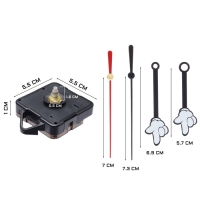 Часовой механизм &laquo;Соломон-45. Пальцы вверх&raquo;, плавный ход, шток 16 мм, стрелки 57/69/70 мм