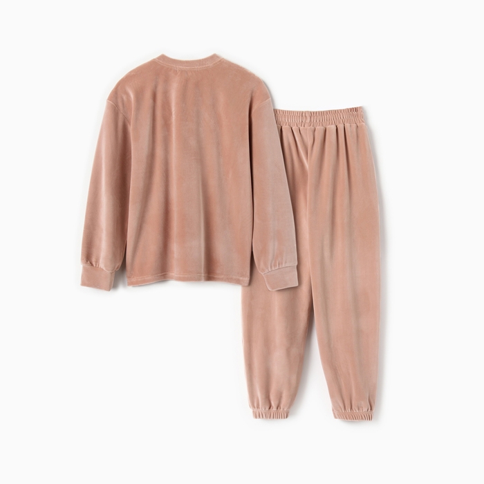 Костюм детский (свитшот, брюки) KAFTAN Plushy р.32 (110-116), бежевый Костюм детский (свитшот, брюки) KAFTAN Plushy р.32 (110-116), бежевый