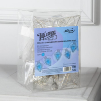 Гирлянда &laquo;Нить&raquo; 3 м с насадками &laquo;Лампочки кристалл&raquo;, IP20, прозрачная нить, 80 LED, свечение синее, 8 режимов, 220 В