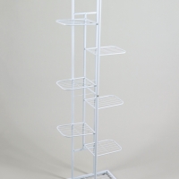 Подставка для цветов Greengo, 8 полок, 43 &times; 22 &times; 141 см, напольная, металл, белая