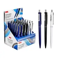 Ручка шариковая автоматическая, Hatber. Walker Classic, синяя 0.7 мм, 36 шт. в дисплее, МИКС