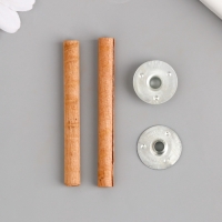 Фитиль для свечи дерево с металлическим держателем круглый набор 2 шт 0,6х6,5 см Фитиль для свечи дерево с металлическим держателем круглый набор 2 шт 0,6х6,5 см