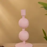 Подсвечник на 1 свечу "Зефир" с 2 сферами 8,5х8,5х18 см