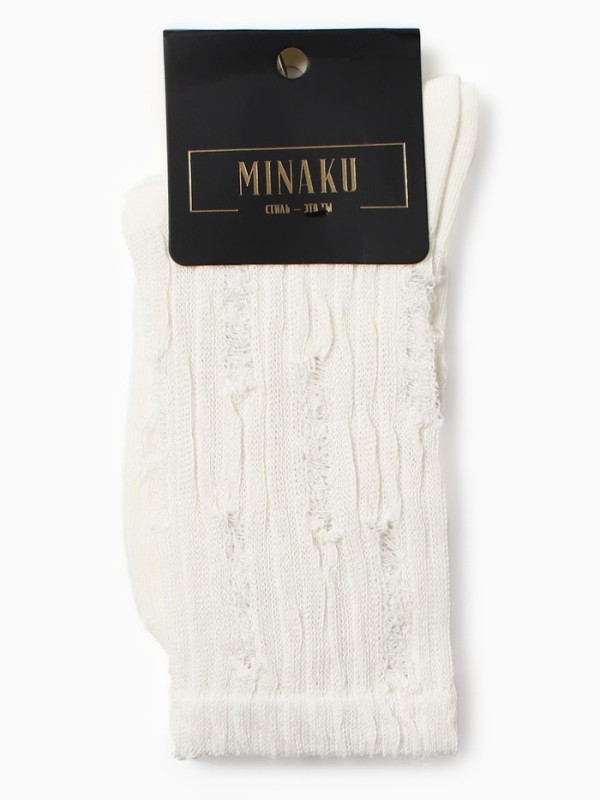 Носки женские MINAKU, цвет белый, р-р 36-41