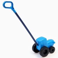 Каталка &laquo;Синий трактор&raquo; с ручкой, пластиковая