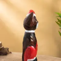 Сувенир интерьерный "Кот новогодний" 14х10х40 см, дерево