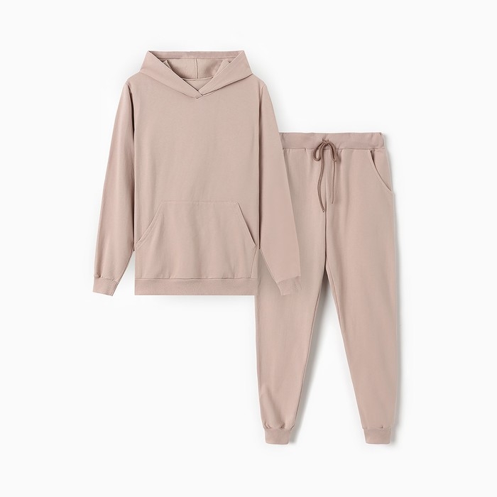 Комплект женский (фуфайка/брюки) НАЧЁС, цвет бежевый, размер 48 Комплект женский (фуфайка/брюки) НАЧЁС, цвет бежевый, размер 48