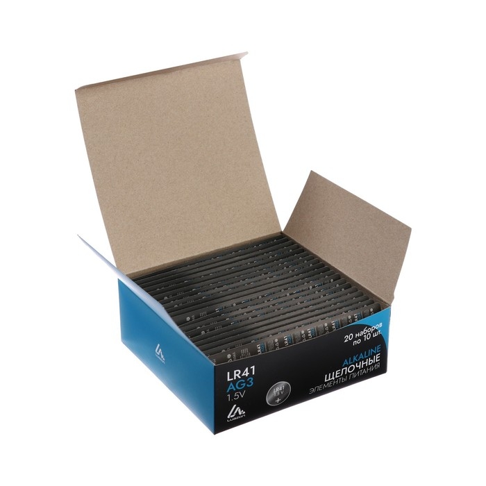 Батарейка алкалиновая (щелочная) Luazon, AG3, LR41, блистер, 10 шт Батарейка алкалиновая (щелочная) Luazon, AG3, LR41, блистер, 10 шт