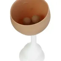 Прорезыватель силиконовый для зубов с погремушкой 3 в 1 M&B &laquo;Зайка&raquo;, бежевый