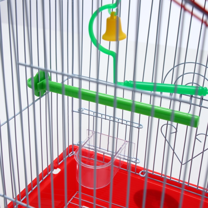 Клетка для птиц укомплектованная Bd-1/1d, 30 х 23 х 39 см, красная (фасовка 12 шт) Клетка для птиц укомплектованная Bd-1/1d, 30 х 23 х 39 см, красная (фасовка 12 шт)
