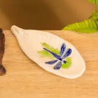 Подставка под благовония "Стрекоза" керамика, цв. синий, 17х7х1 см