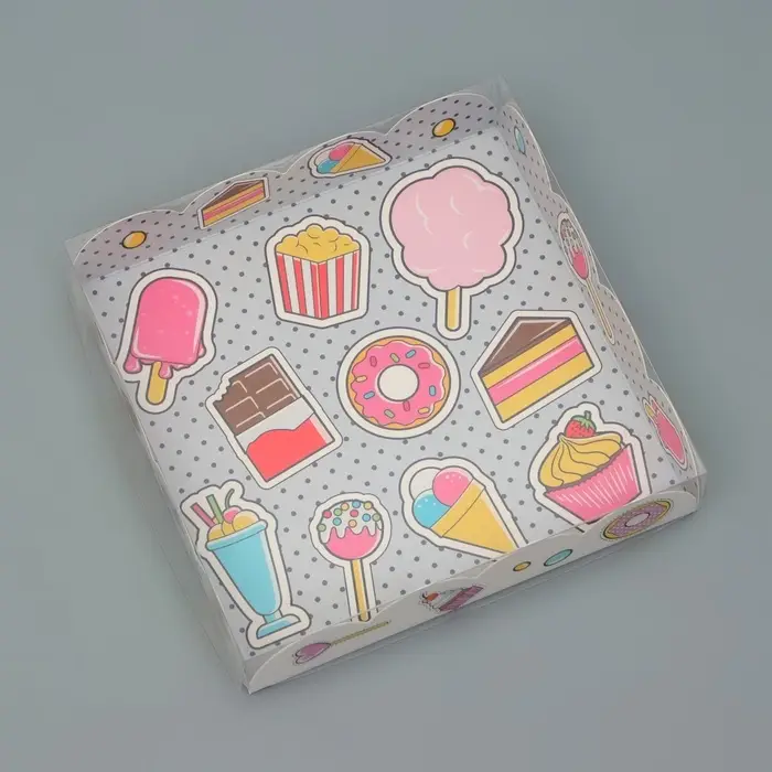 Коробка для печенья, &laquo;Сладкоежка&raquo;, 15&times;15&times;3 см