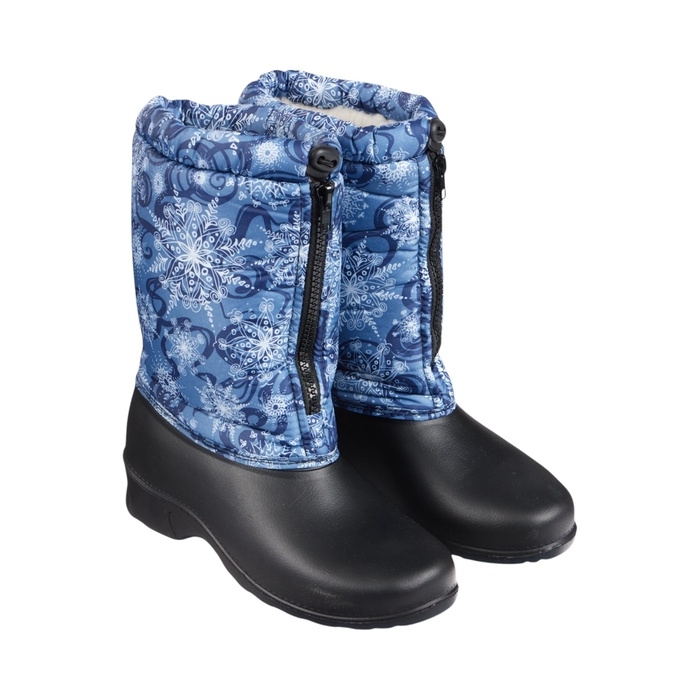 Сапоги женские комбинированные с фиксатором, иск. мех, с цветным рисунком, до -25&deg;, С-35.354Б, размер 39