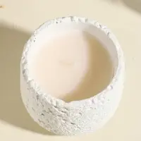 Свеча в вулканическом подсвечнике "Лава" белая 8,5х8,5х7,5 см