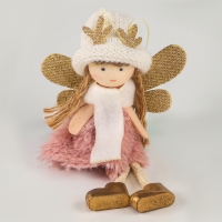 Новый год! Ёлочное украшение кукла &laquo;Фея&raquo;, в шапке с шарфом