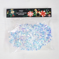 Гирлянда &laquo;Мишура&raquo; 1 м роса, IP20, перламутровая нить, 22 LED, 6 слоёв, d=5 см, батарейки CR2032х2 (в комплекте), свечение белое