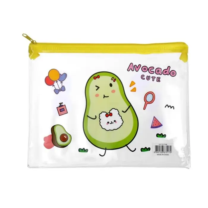 Папка на молнии А5 "Авокадо", МИКС