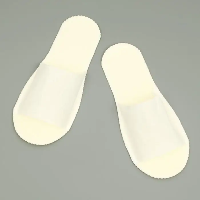 Одноразовые тапочки, Стандарт, бело-бежевые, 42р.