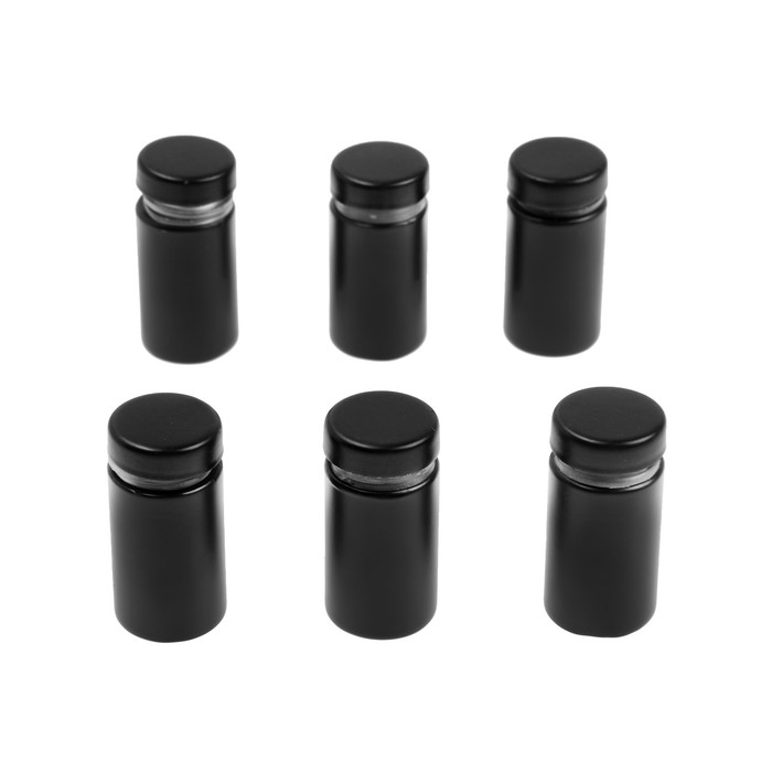 Дистанционный держатель для табличек, 16х30 мм, цвет черный,набор 6 шт. Дистанционный держатель для табличек, 16х30 мм, цвет черный,набор 6 шт.