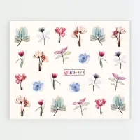 Слайдеры для ногтей &laquo;Цветочные мечты&raquo;, разноцветные