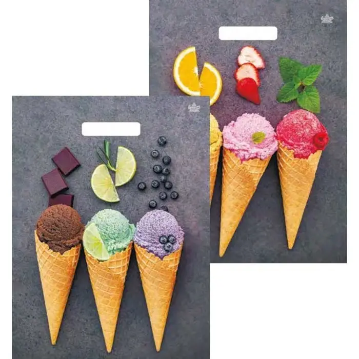 Пакет &laquo;Мороженое&raquo;, полиэтиленовый, с вырубной ручкой, 31&times;40 см, 60 мкм
