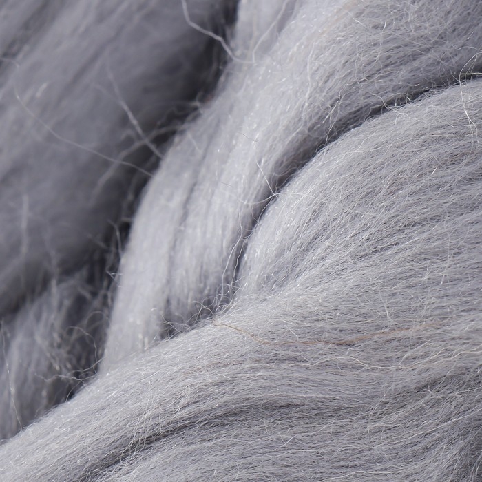 Шерсть для валяния 100% полутонкая шерсть 50 гр (168, сер. св.) Шерсть для валяния 100% полутонкая шерсть 50 гр (168, сер. св.)