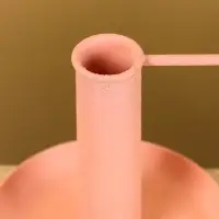 Подсвечник на 1 свечу текстурный с ручкой и блюдцем &laquo;Пудровый розовый&raquo;, 10&times;10&times;9.5 +/- 0.5 см