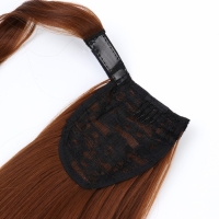 Хвост накладной, прямой волос, на резинке, 60 см, 100 гр, цвет каштановый(#SHT30A)