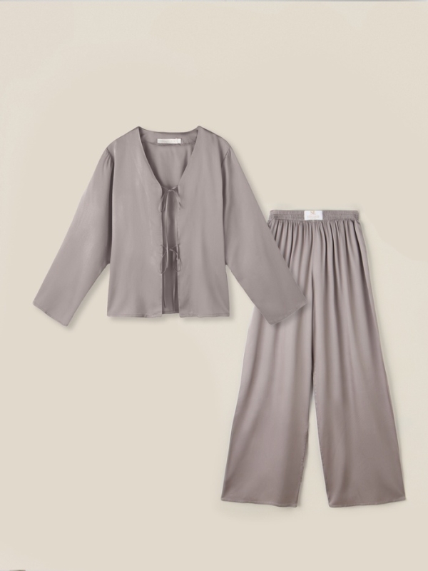 Костюм домашний (рубашка и брюки) SL HOME р. S, серо-бежевый