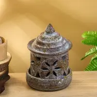 Подсвечник терракота &laquo;Фонарь&raquo;, 14.5&times;14.5&times;21 см