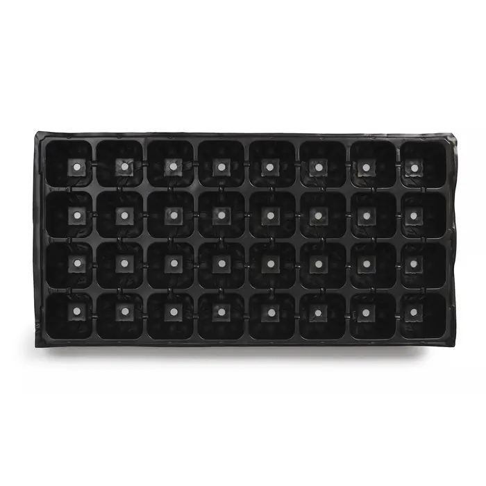 Кассета для рассады, на 32 ячейки, по 110 мл, пластиковая, чёрная, 53.5&times;27&times;5.5 см, Greengo