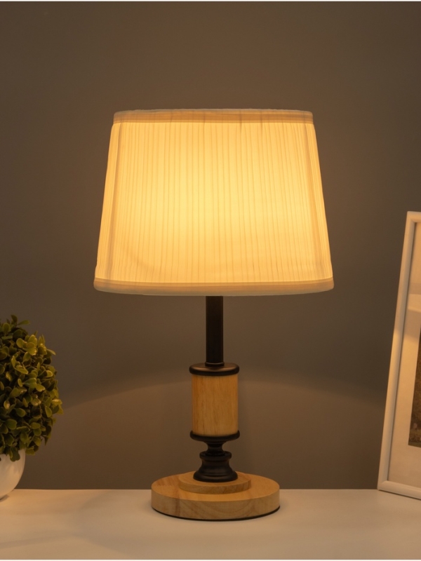 Лампа настольная BayerLux ЭКО "Глори" 1х40Вт Е27 коричневый/черный/бежевый 26х26х43см