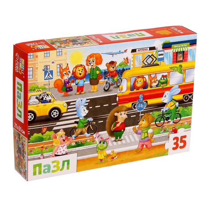 Пазлы &laquo;Город зверят&raquo;, 35 элементов
