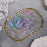 Блюдо прямоугольное &laquo;Блеск&raquo;, 21,7&times;15,3 см, рисунок МИКС