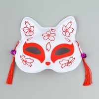 Карнавальная маска &laquo;Кицунэ. Цветы&raquo;, красный