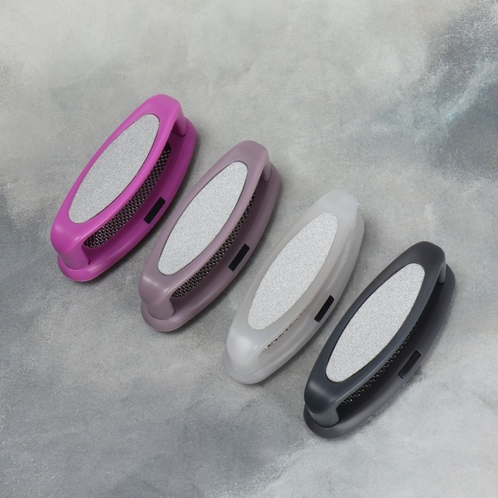 Пилка для пяток, двусторонняя, металлическая/наждачная, 8,5 см, цвет МИКС Пилка для пяток, двусторонняя, металлическая/наждачная, 8,5 см, цвет МИКС