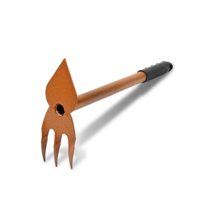 Мотыжка комбинированная, длина 35 см, пластиковая ручка, цвет МИКС