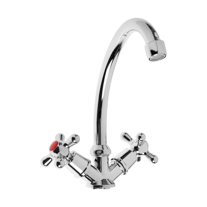 Смеситель для кухни ZEIN, кран-букса пластик 1/2 Смеситель для кухни ZEIN, кран-букса пластик 1/2", без подводки, хром