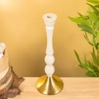 Подсвечник на 1 свечу "Фисташковый" 10,5х10,5х30 см