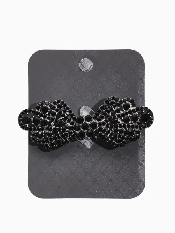 Зажим для кардигана "Ажур", бант, цвет чёрный в сером