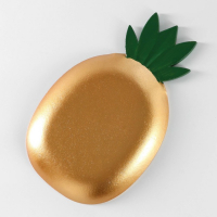 Блюдо для фруктов Доляна &laquo;Золотой ананас&raquo;, 30&times;19&times;2,5 см, цвет золотой