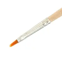 Кисть для рисования, Синтетика Плоская № 2 (ширина обоймы 2 мм; длина волоса 6 мм), деревянная ручка, Calligrata
